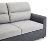 2 Seater Sofa Grey Pull Out Sofa Comfy Cushions Side Pockets Sofabed Clic Clac