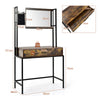 Industrial Vanity Table Makeup Dressing Table Cosmetic Desk W/ Adjustable Mirror
