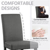 Dining Chairs 4pcs Kitchen Chair Fabric Upholstered Chair for Dining Room Gray