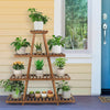 102cm Tall Sturdy Wood Plant Stand Multiple Plant Shelf Step-in Flower Rack Unit