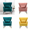 Upholstered Oyster High Back Armchair Sofa Wingback Chair Lounge Fireside Seat