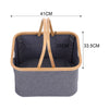 Foldable Felt Linen Storage Basket Bin Toy Box Clothes Organizer Basket w Handle