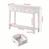 Chic 3 Drawer Console Table Hallway Desk Wooden Storage Shelf Dresser Desk White