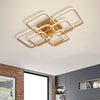 Modern Lamp Golden Square LED Ceiling Light Chandelier Light Living Room Kitchen