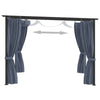 Gazebo with Curtains 3x3 m Anthracite Steel Y5E9