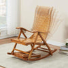 Adjustable Bamboo Rocking Chair Folding Lounger Recliner Armchair Garden Patio