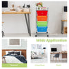 4-Drawer Mobile Storage Trolley Cart w/4 Removable Plastic Drawer Large Capacity