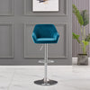 2/4 x Breakfast Bar Stools Bar Chairs Velvet Swivel Chrome Base Gas Lift Kitchen