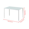 Modern Tempered Glass Dining Tables Kitchen for Dining Room Kitchen 4 Colours