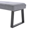 Beige/Grey Linen Bed End Chaise Lounge Window Seat Bench Hallway Shoes Changing