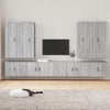 8 Piece TV Cabinet Set Grey Sonoma Engineered Wood K0C9