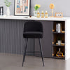 2x Bar Stools Velvet Breakfast Chairs Footrest Barstool with Spring Cushion