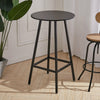 Tall Black Wood Top Bar Table Indoor Kitchen Breakfast Outdoor Cafe Bistro Table