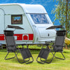 Mondeer 2 x Zero Gravity Recliner Chair Sun Lounge Outdoor Garden Folding Patio