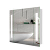 Illuminated LED Bathroom Mirror Cabinet With Sensor Shaver Socket Demister Pads