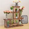 Tiered Wood Plant Stand Vertical Display Flower Pot Shelf Balcony Entryway Porch