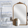 Large Vintage Full Length Golden Wood Framed Ornate Leaner Wall Hanging Mirror