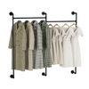 Industrial Pipe Clothes Rack Loft Design Accessible Wardrobe Tubes Clothes Rail