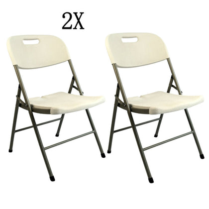 2 X Folding Backrest Chair Portable Outdoor Fishing Camping Chair Balcony Garden