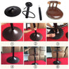 2 X 360° Swivel Elegant Wooden Bar Stool High Leg Lifting Leather Seat Chair Pub