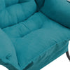 Occasional Wingback Suede Fabric Armchair Lazy Chairs W/ Side Pocket Single Sofa