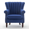 Ribbed Cocktail Wing Back Chesterfield Queen Anne Armchair Accent Tub Chair Sofa