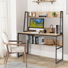 2 in 1 Computer Desk PC Laptop Table Writing Study Workstation Storage Bookcases