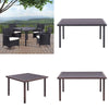 Square/Rectangle Glass Top Dining Coffee Table Garden Patio Rattan Wicker Table
