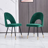 Dining Table & Chairs Set 4/6 Velvet Fabric Padded Seat Kitchen Furniture