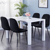 High Gloss White Dining Table suit 4-6 Chairs/Velvet Chairs Dining Room Kitchen