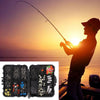 177Pcs Fishing Accessories Set With Tackle Box Fishhook Swivels Ball Float
