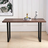 Industrial Dining Table Large Wooden Top Steel Legs Kitchen Dinner Furniture