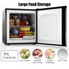 Compact Refrigerator Portable Upright Freezer Mini Fridge 31L Capacity Stainless