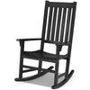 Outdoor Rocking Chair Wooden Frame Porch Chair Garden Balcony Backyard Black
