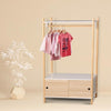 Wooden Wardrobe With Two Sliding Doors White Kids Wardrobe MDF Wood Sleek Design