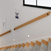 Wall Mounted Handrail Kit 2X100cm Length Pine Wood Stair Rail Bannister+Bracket