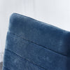 Set of 4 Velvet Dining Chairs Kitchen Dinning Room Metal Leg Padded Seat Blue