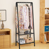 Clothes Rail Rolling Garment Shelf Heavy Duty Hanging Rack Display Stand Metal