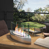 Bio Ethanol Burner Tabletop Black/Sliver Fireplace Glass Burner Fire Bioethanol