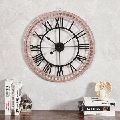 40/60cm Large Roman Numerals Home Garden Wall Clock Metal Big Giant Open Face
