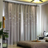 Star Blackout Window Curtains Hollow Thermal Insulated Home Bedroom Living Room