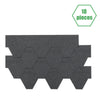 18pcs Hexagonal Roof Panel Mosaic Felt Roofing Shingle Tiles Self Adhesive 2.61㎡