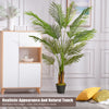 Artificial Palm Tree Fake Decorative Plants with Plastic Pot Non Toxic Material