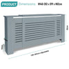 White Radiator Cover Small Large MDF Slat Wood Cabinet Shelf Grill Furniture