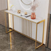 120CM Modern Glam Console Table Home Entryway Marble Sofa Porch Bar Accent Table