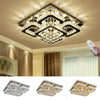 Modern Square Ceiling Chandelier Crystal Silver Light Lamp Pendant Home Hallway