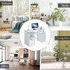 Computer Desk Home Office Workstation with 2 Drawers & Storage Compartments