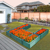 Garden Metal Raised Vegetable Planter Outdoor Flower Trough Herb Grow Bed Box