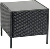 Outdoor Rattan Garden Furniture 3PCS Bistro Set Patio Wicker Table & Chair Set.