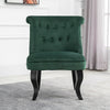 2x Accent Dining Chairs Occiaonal Chair Velvet Green Dining Room Bedroom Wooden